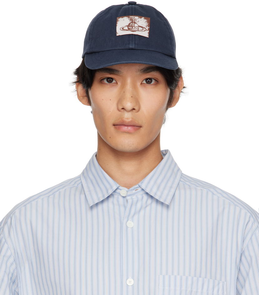 Шапка с козирка Vivienne Westwood Vivienne Westwood Cotton Twill Baseball Cap Тъмно синьо | 81020019-W016E-