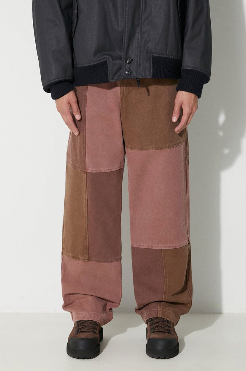 Панталони Butter Goods Washed Canvas Patchwork Pants Кафяво | BGQ3234201