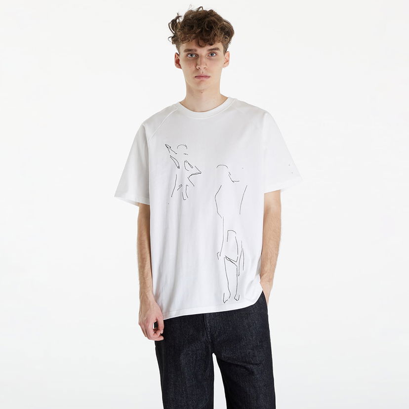 Тениска HELIOT EMIL Formation Sketch Print T-Shirt Бяло | SS24_M_09_107_WHT02