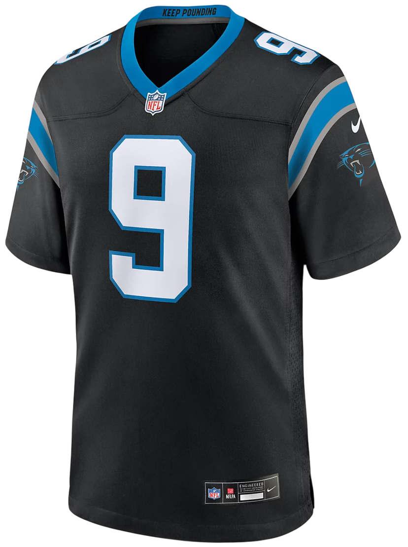 Фланелка Nike Carolina Panthers Game Home Bryce Young 9 Jersey Черно | 67nm-02pg-9df-000-67nm-02pg-9df-000