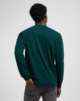Тениска Lee Lee Regular Fit Long Sleeve Patch Logo T-Shirt Size XXL Зелено | 112370499, 0