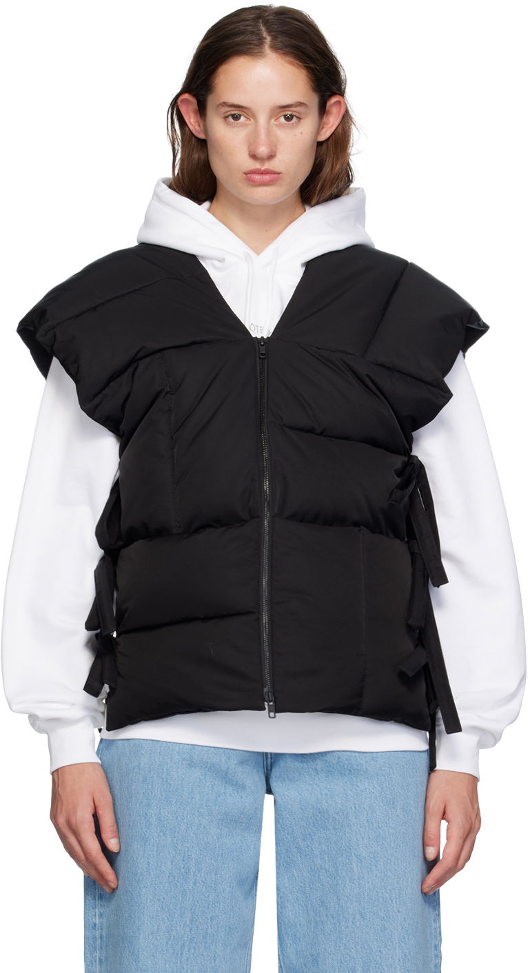 Пухо яке KENZO Black Paris Sleeveless Puffer Jacket Черно | FE62OU1269CE