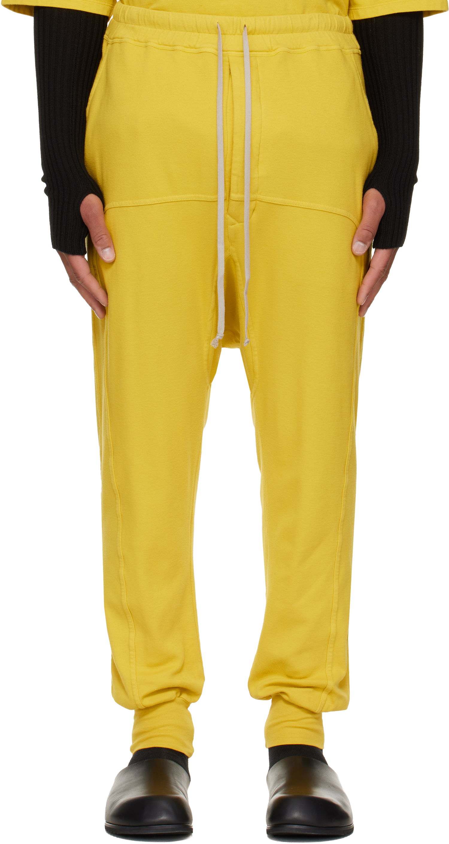 Спортни панталони Rick Owens DRKSHDW Concordians Drawstring Sweatpants Жълто | DU02E7395 JDB, 0