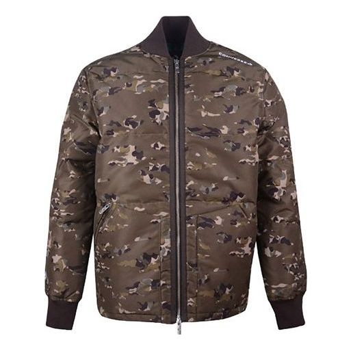 Яке бомбър Converse Printed Camo Mid Stand Collar Down Jacket Зелено | 10018124-A01