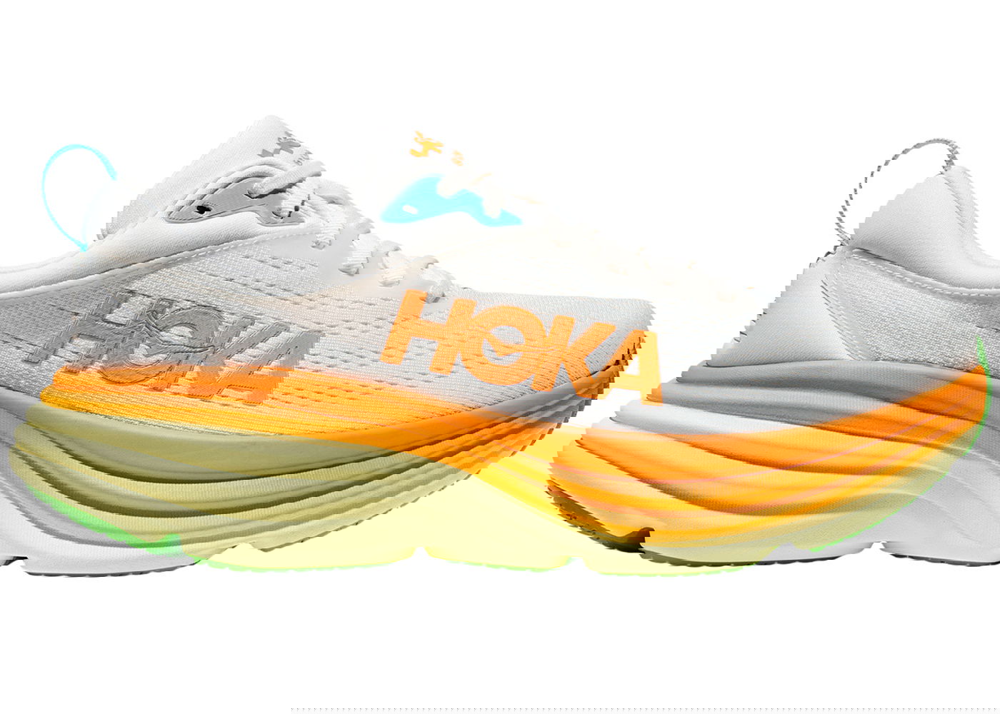 Кецове и обувки Hoka One One Bondi 8 Blanc De Blanc Solar Сиво | 1123202-BNCS, 0