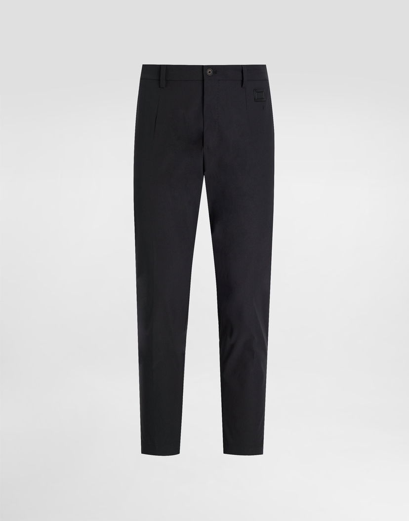 Панталони Dolce & Gabbana Dolce & Gabbana Nylon Canvas Cropped Trousers 52 Черно | GW13ETFUUDDN0000