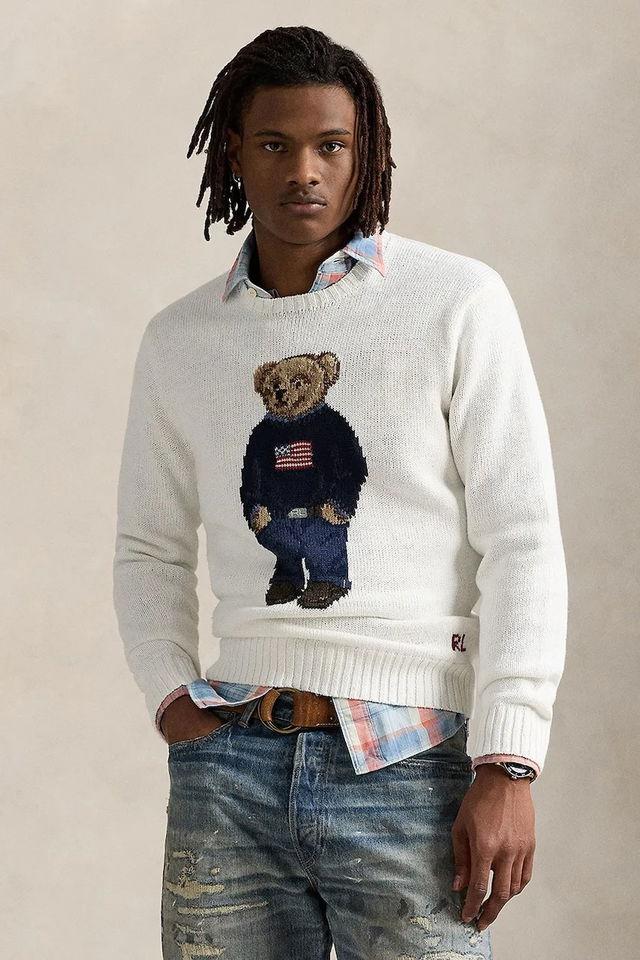 Polo Ralph Lauren Lscrflagbear Long Sleeve Sweater