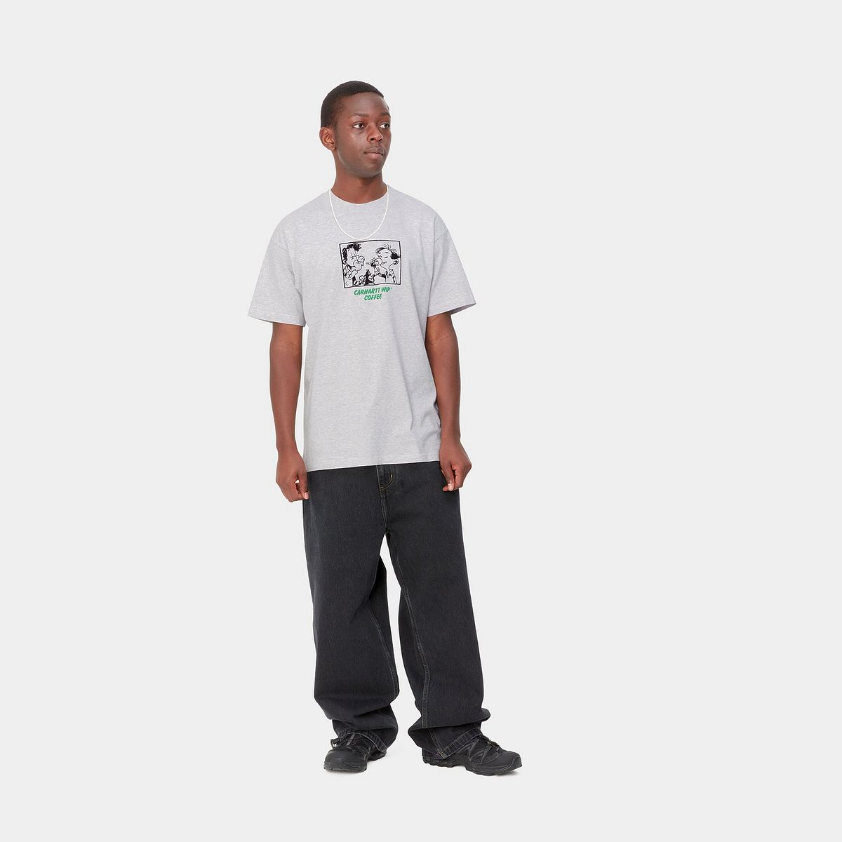 Тениска Carhartt WIP Coffee T-Shirt Сиво | I032119_482_XX, 1