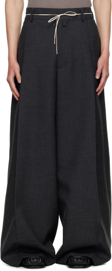 Панталони Dries Van Noten Dries Van Noten Wide Leg Pleated Trousers Сиво | 252-020915-2247, 0