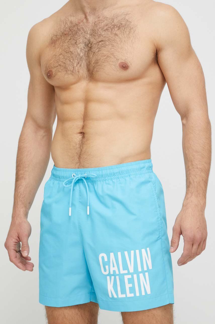 Бански CALVIN KLEIN Swim Shorts Тюркоазено | KM0KM00794, 0