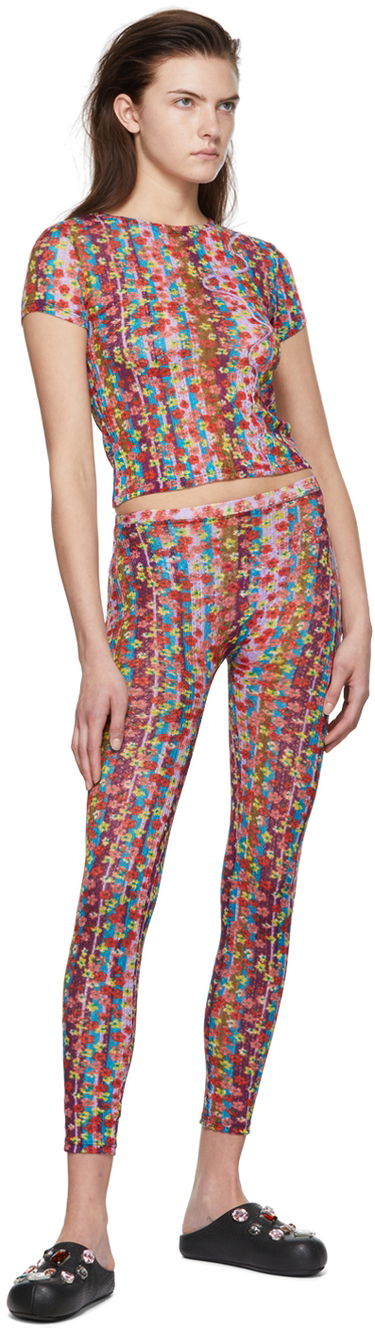 Клинове Collina Strada Collina Strada Floral Print Leggings Многоцветен | XX6390 DEADSTOCK LACE, 3