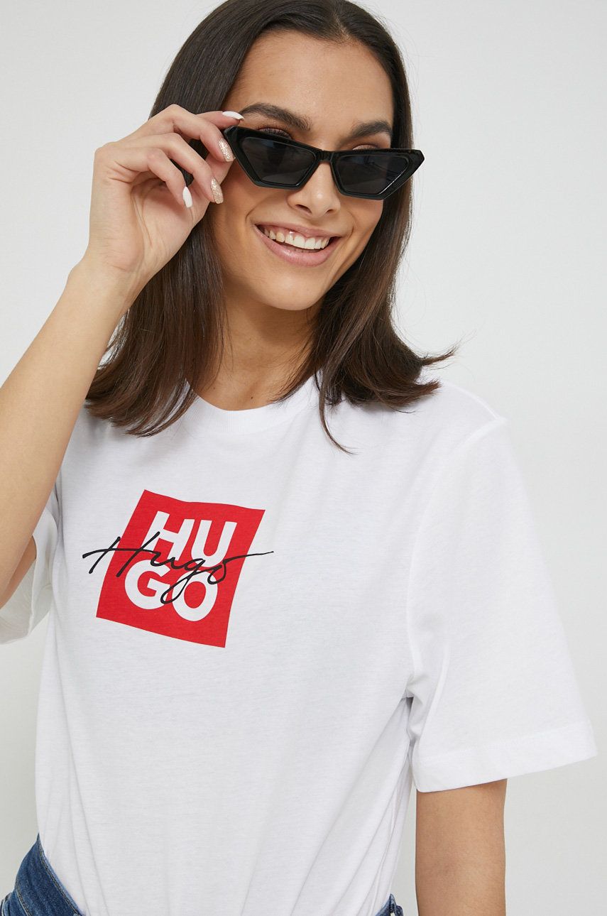 Тениска BOSS HUGO T-Shirt Бяло | 50485373, 0