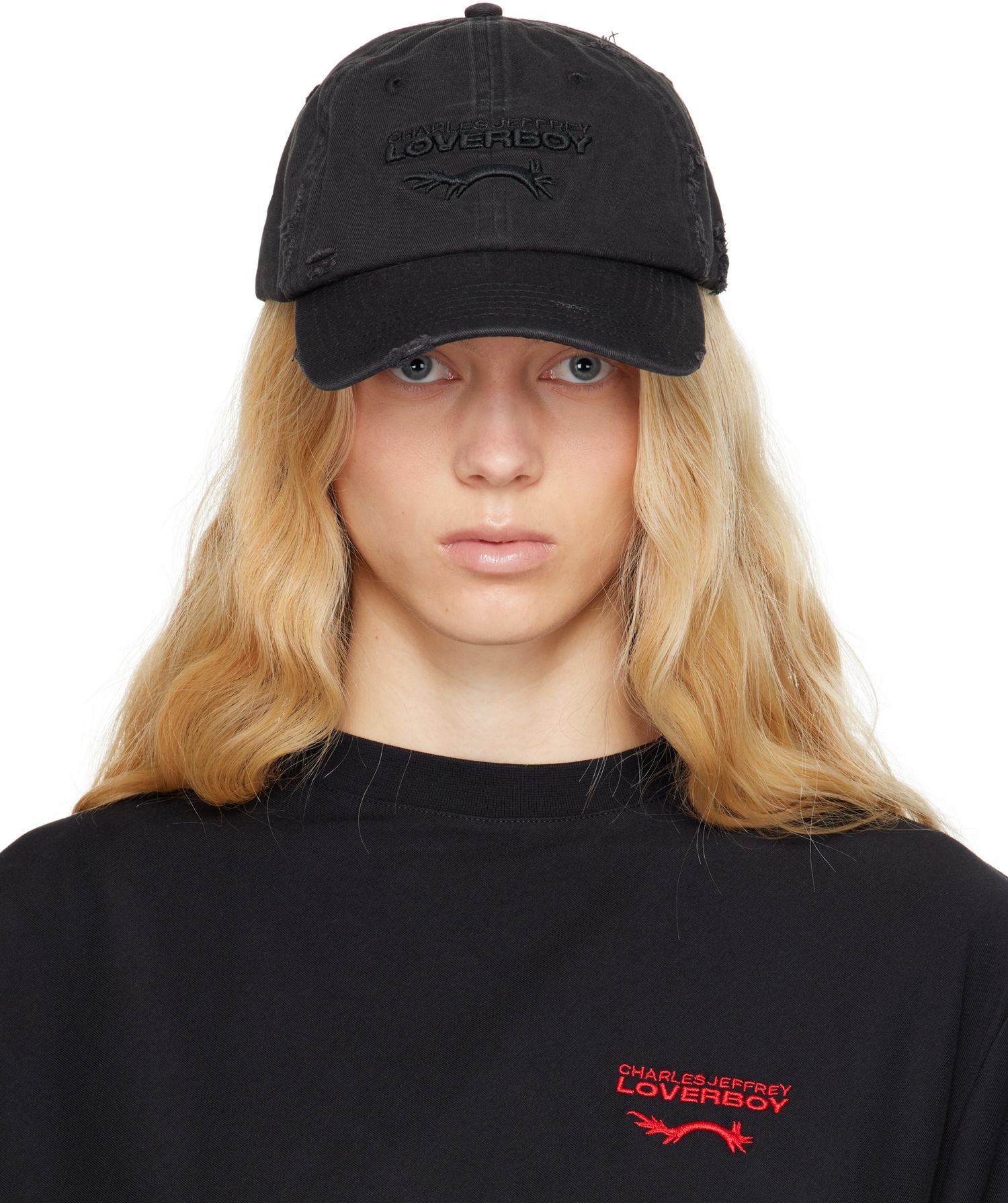 Шапка с козирка Charles Jeffrey Loverboy Charles Jeffrey LOVERBOY Distressed Logo Cap Черно | 54130501, 0