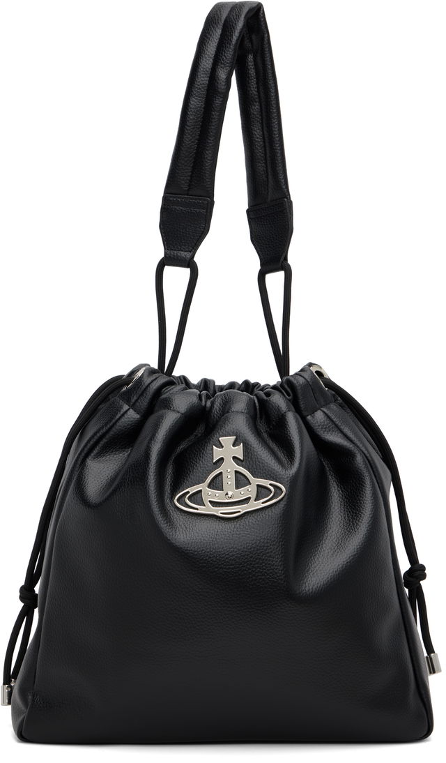 Vivienne Westwood Hilary Drawstring Grained Leather Bucket Bag