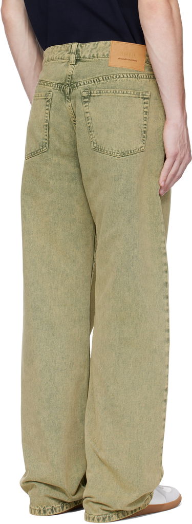 Дънки AMI AMI Paris Large Fit Jeans Жълто | HTR450.DE0064, 2