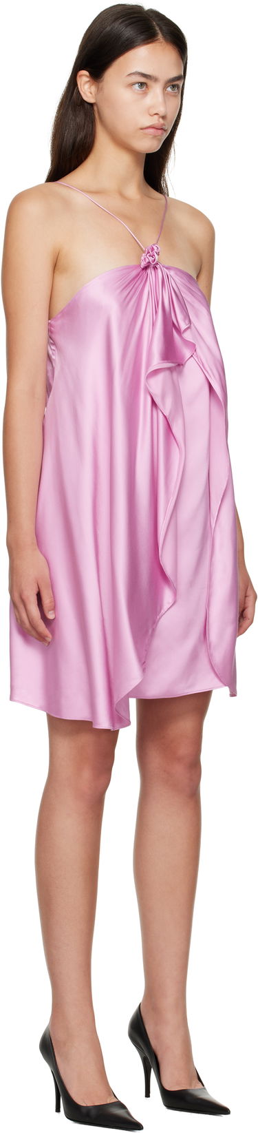 Pокля Acne Studios Draped Halter Minidress Розово | A20831-, 1