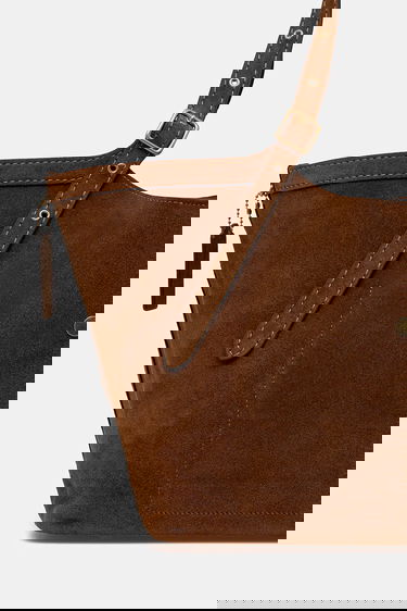 Голяма пазарска чанта Coach Coach Suede Tote Bag Кафяво | CBN47, 2