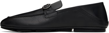 Кецове и обувки FERRAGAMO Ferragamo Hybrid Gancini Ornament Loafers Черно | 778863, 2