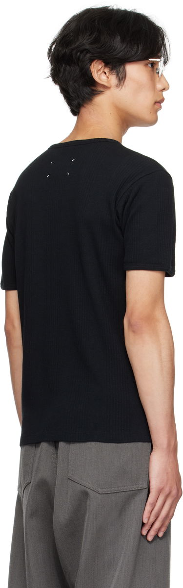 Тениска Maison Margiela Ribbed T-shirt Черно | S67GC0041 S24430, 2