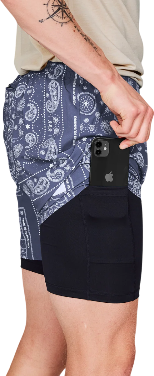 Къси панталони Saysky Saysky Paisley 2 In 1 5" Pace Shorts Тъмно синьо | mmrsh03c1020, 1