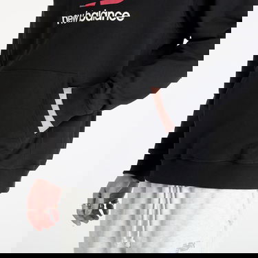 Суитчър New Balance Athletics French Terry Logo Hoodie Черно | MT51512BK, 2