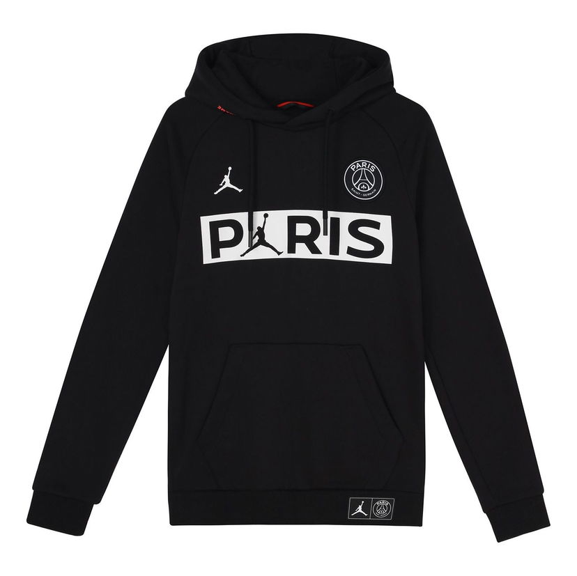 Суитчър Jordan Paris Saint-Germain Logo Print Hoodie Черно | BQ8351-010