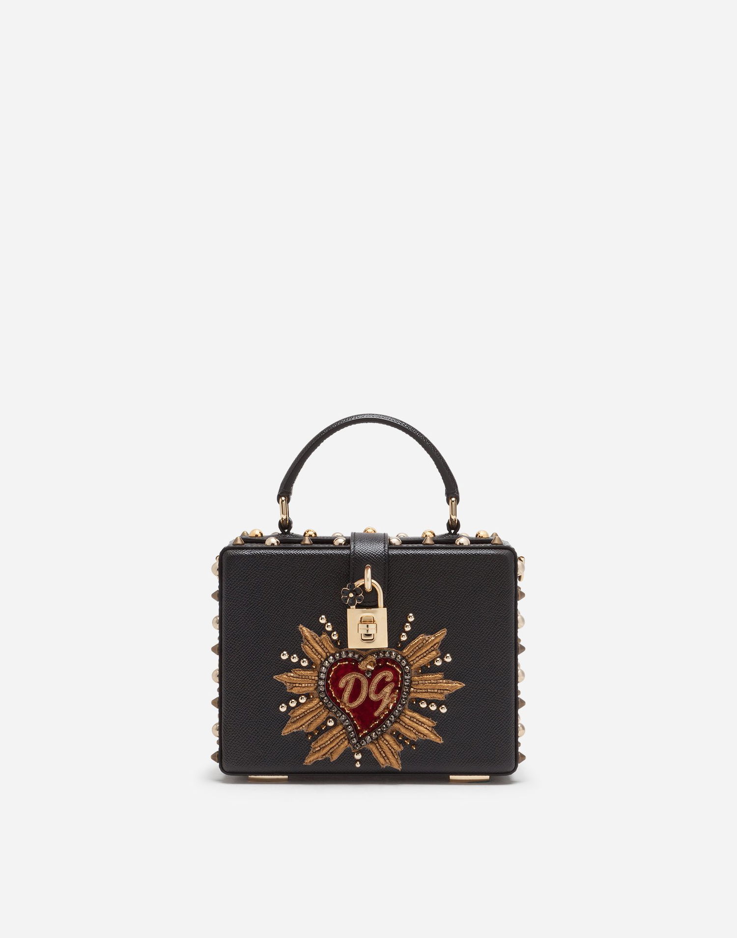Дамска чанта Dolce & Gabbana Dolce & Gabbana Dolce Box Bag With Patch Heart Черно | BB5970AS11680999, 0