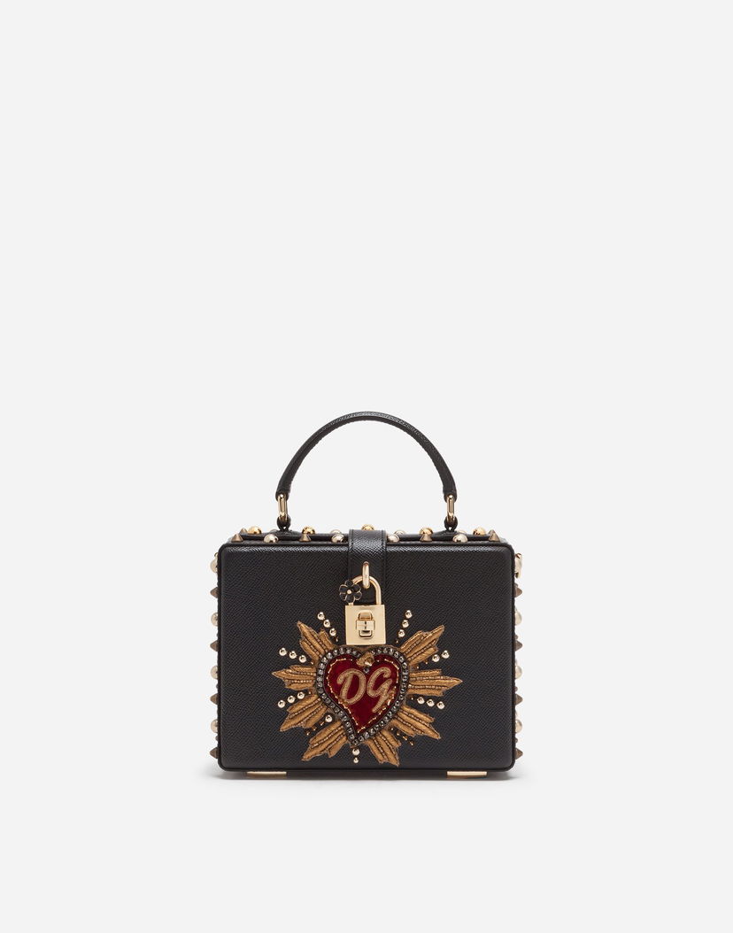 Дамска чанта Dolce & Gabbana Dolce & Gabbana Dolce Box Bag With Patch Heart Черно | BB5970AS11680999