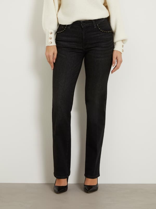 Mid Rise Straight Denim Pant