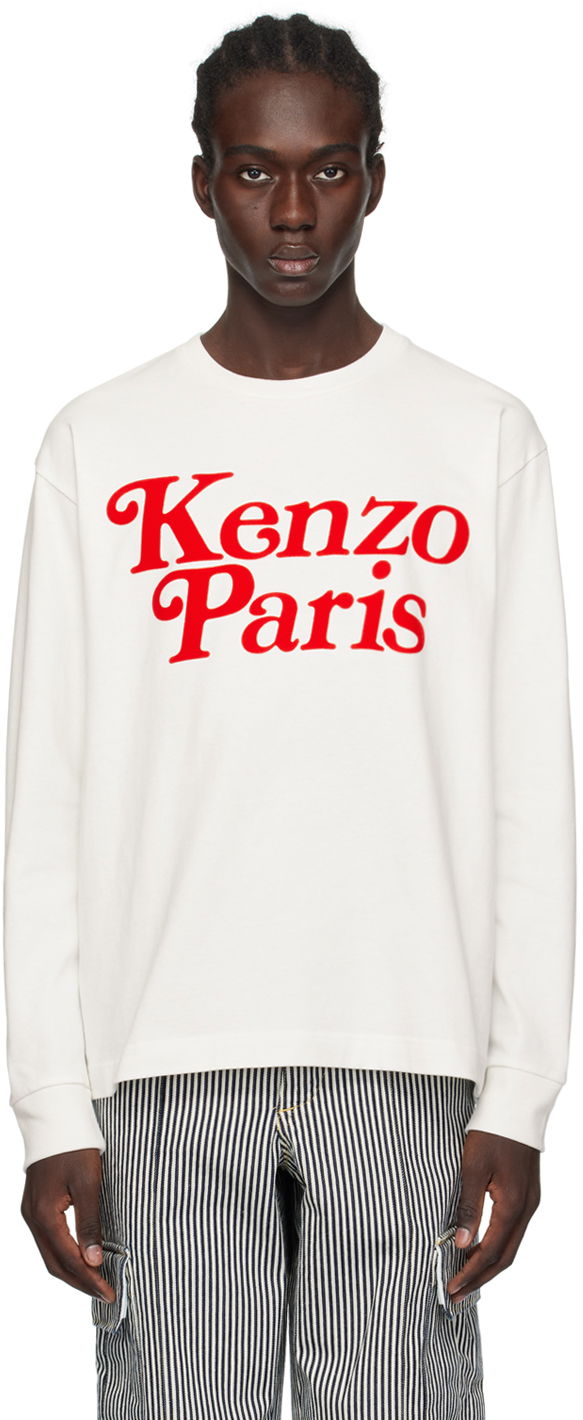 Тениска KENZO Paris VERDY Edition Long Sleeve T-Shirt "Off-White" Бяло | FE55TS1454SI, 0