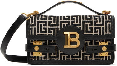 Чанта през рамо Balmain Balmain B-Buzz 24 Canvas and Leather Bag Черно | EN1DA829TJGH, 0