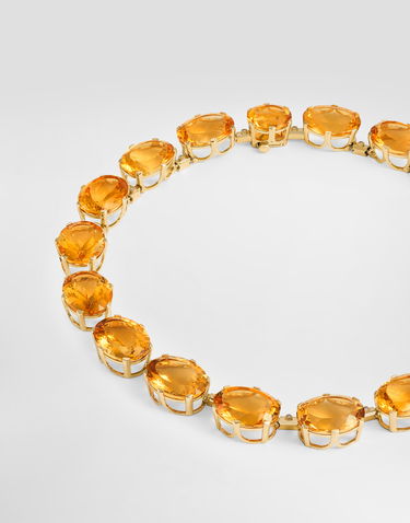 Колие Dolce & Gabbana Anna Necklace 18-carat Yellow Gold With Citrines And Diamonds Оранжево
 | WNSB1GWCTR1ZOO00, 2