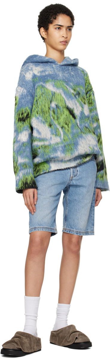 Суитчър The Attico Attico Swan Print Knit Hoodie Многоцветен | 250WCK00114 MIX015AA, 3