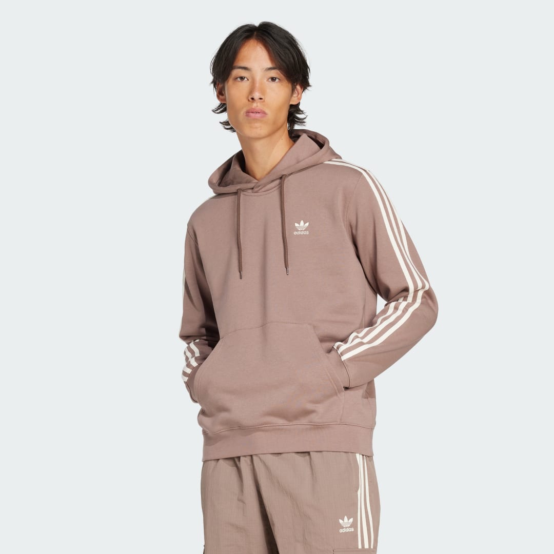 Суитчър adidas Performance Classics 3-Stripes Hoodie Кафяво | JP1000, 0