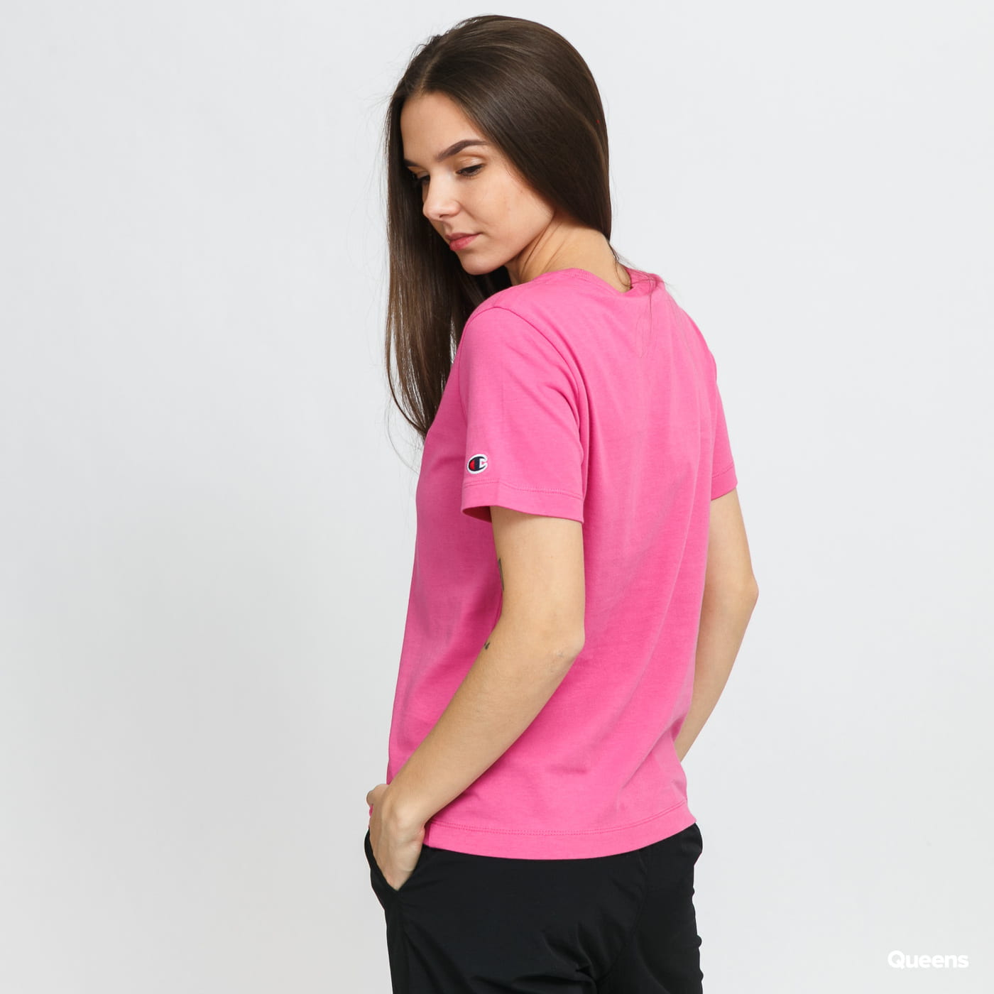 Тениска Champion Crewneck T-Shirt Розово | 114472 IBR, 1