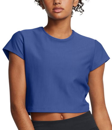 Съкратен топ Under Armour Ribbed Cropped T-Shirt Синьо | 1386615-432, 0