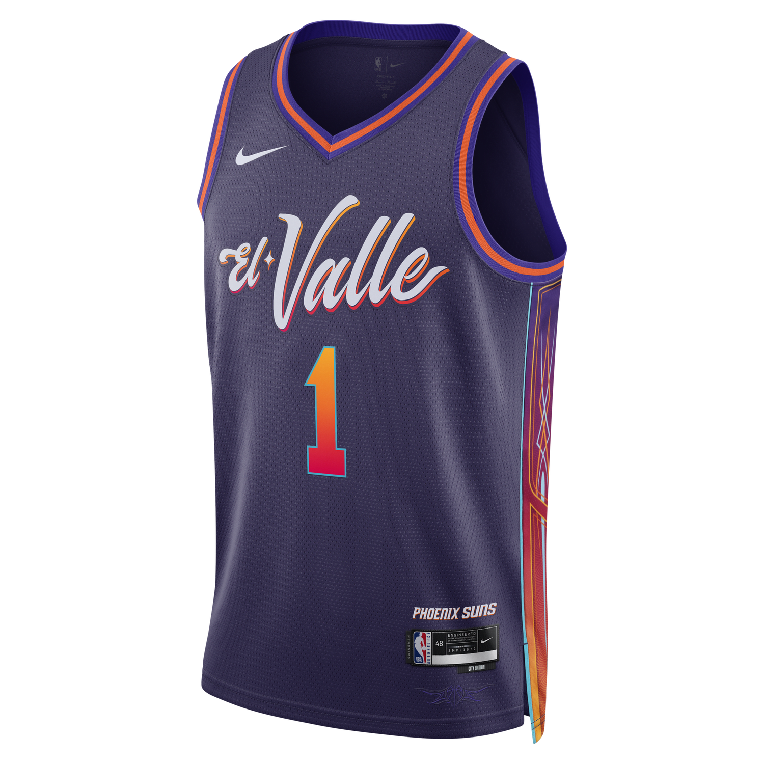 Фланелка Nike Dri-FIT NBA Swingman Devin Booker Phoenix Suns City Edition 2023/24 Jersey Лилаво | DX8516-537, 1