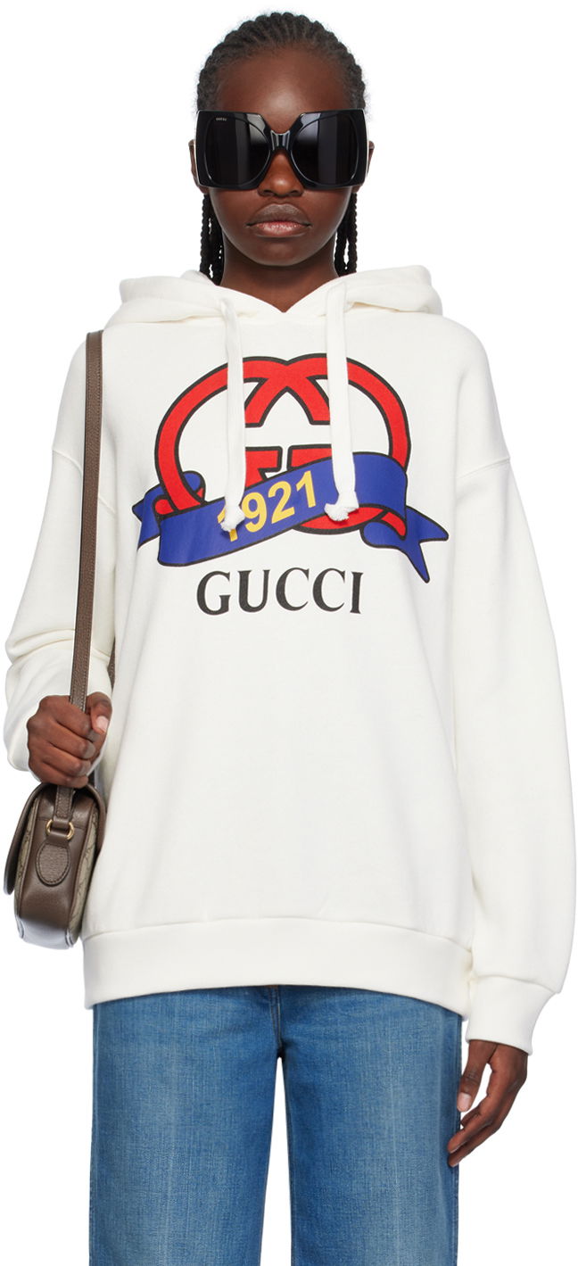 Суитчър Gucci Interlocking G '1921' Hoodie "Off-White" Бяло | 717427 XJFNI