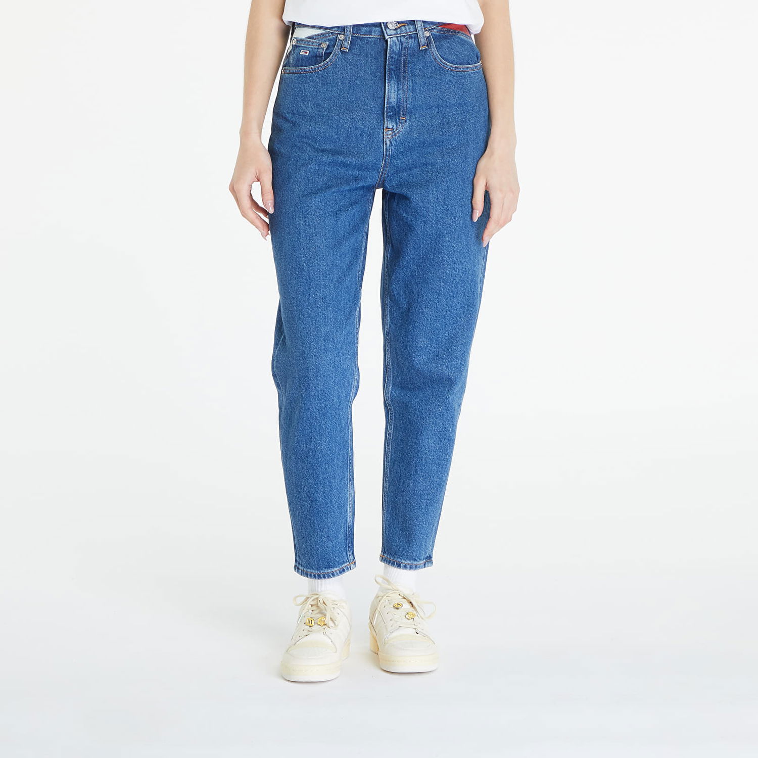 Дънки Tommy Hilfiger Mom Jean Ultra High Tapered Flag Denim Medium Синьо | DW0DW18572 1A5, 0
