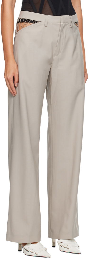 Панталони Dion Lee Picot Detail High-Waisted Trousers Черно | C2151P23, 4
