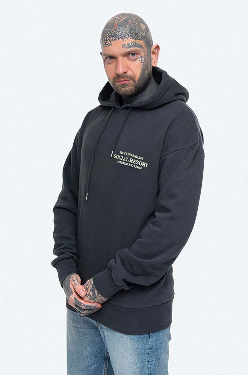 Суитчър Han Kjøbenhavn Hoodie With Print Черно | M.130149