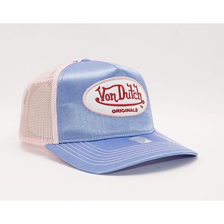 Шапка с козирка Von Dutch Cary Trucker Satin Blue/Pink Синьо | VD7030161, 0