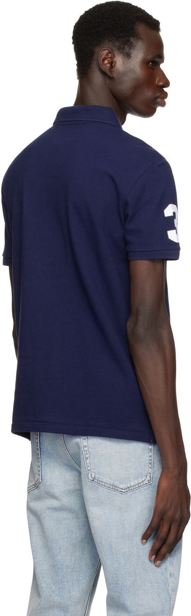 Поло тениска Polo by Ralph Lauren Ralph Lauren Custom Slim Fit Big Pony Mesh Polo Тъмно синьо | 710688969004, 2