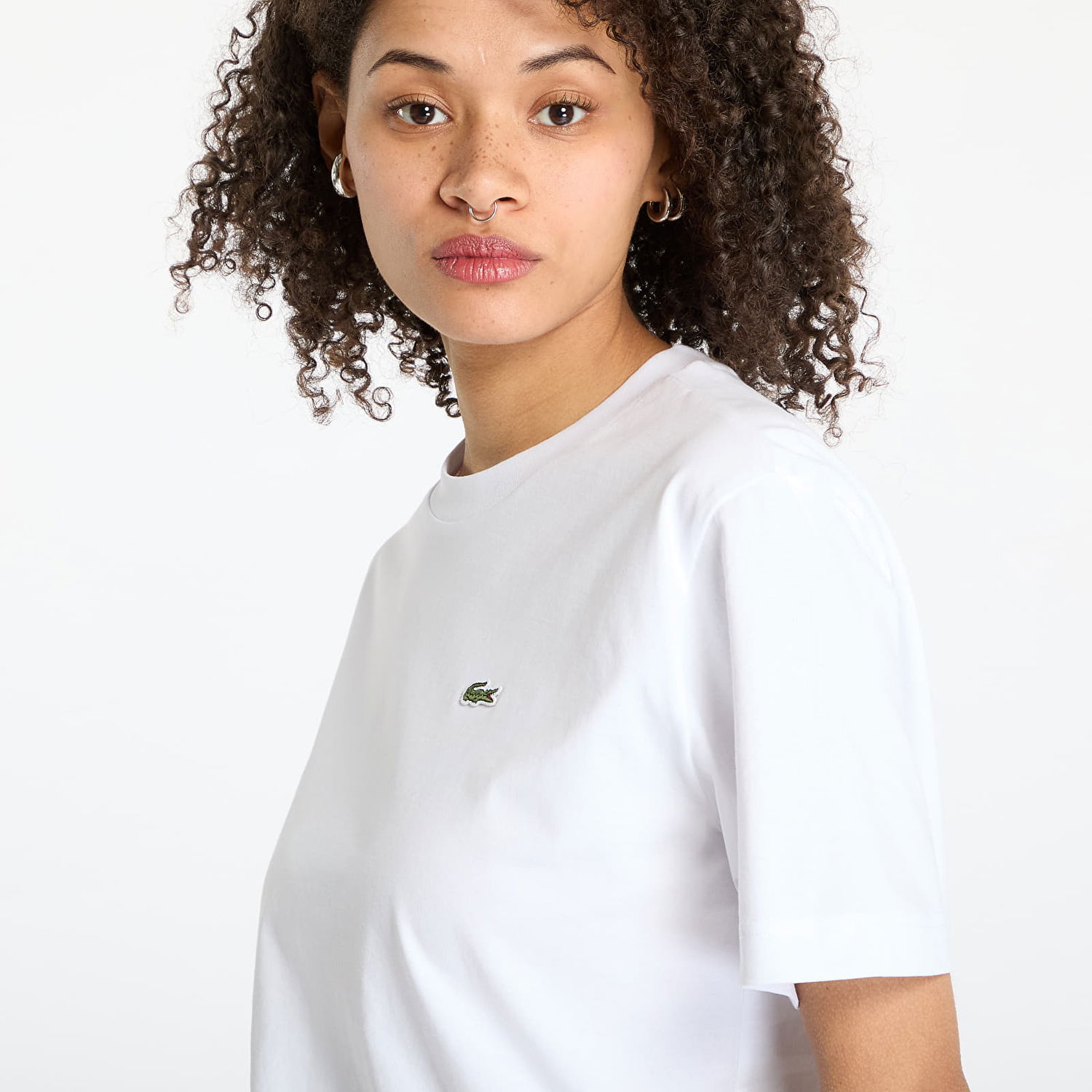 Тениска Lacoste LACOSTE Soft Cotton T-Shirt Бяло | TF7215 001, 1
