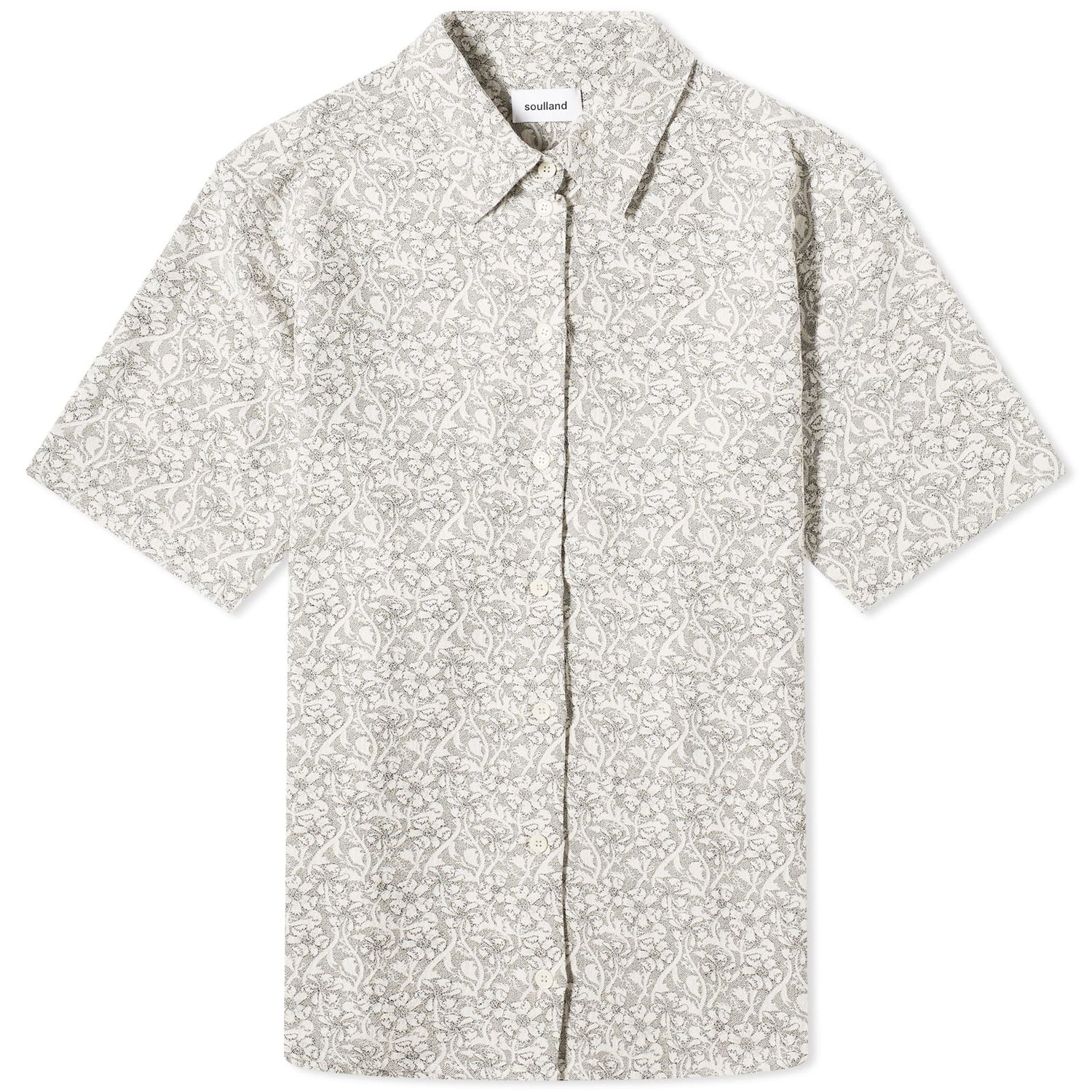 Риза Soulland Jodie Sleeved Floral Сиво | 41032-1268-WHB, 0