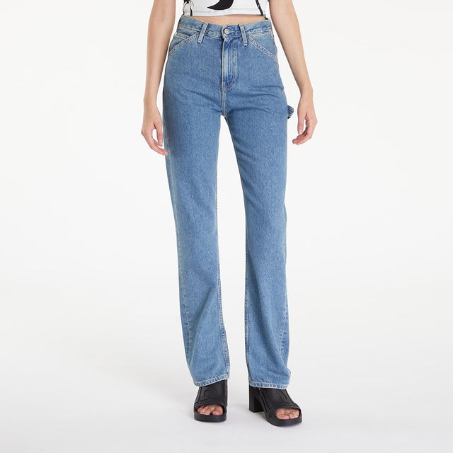 High Rise Straight Denim Light