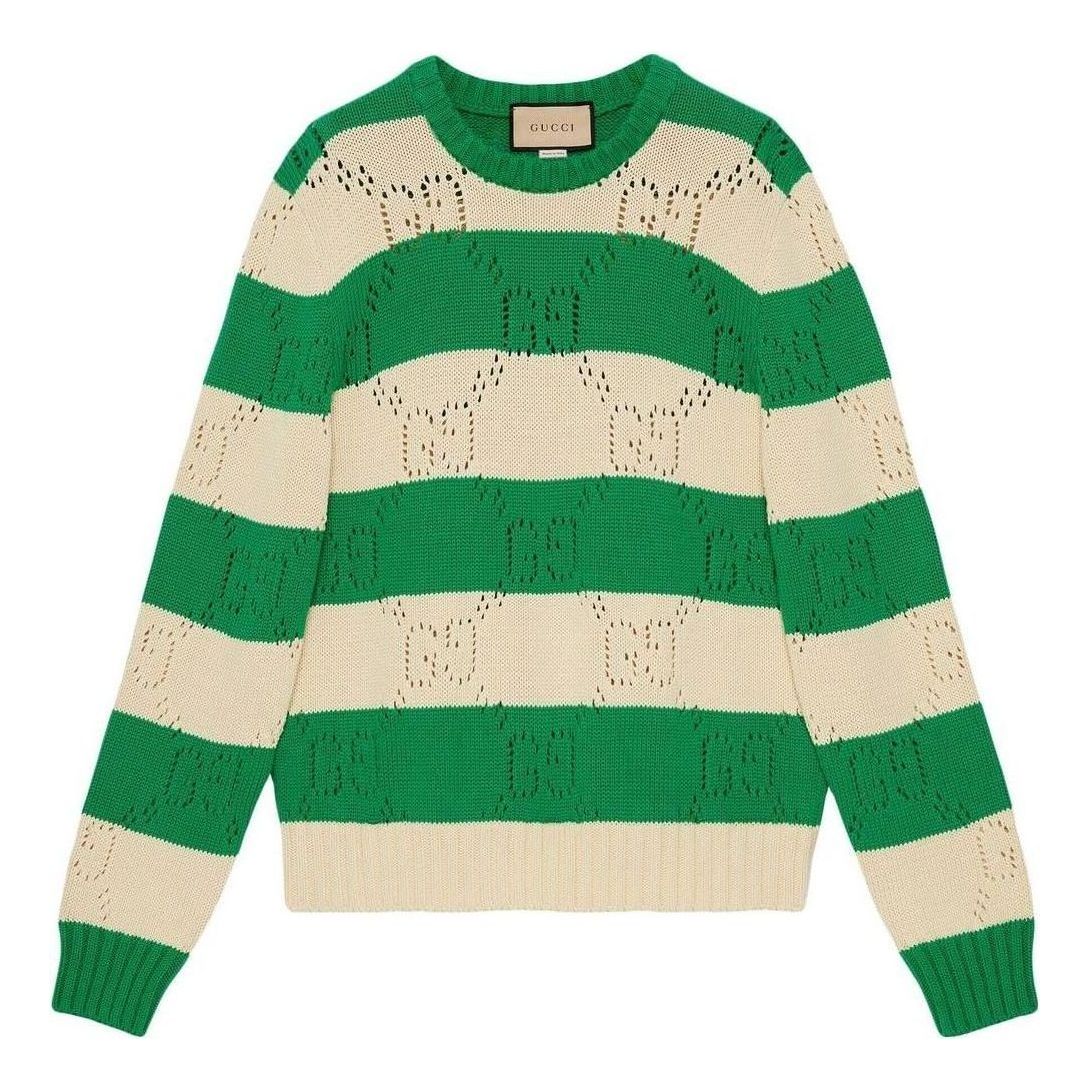 Пуловер Gucci Striped Knit Sweater Зелено | 729536-XKC0T-9762, 0