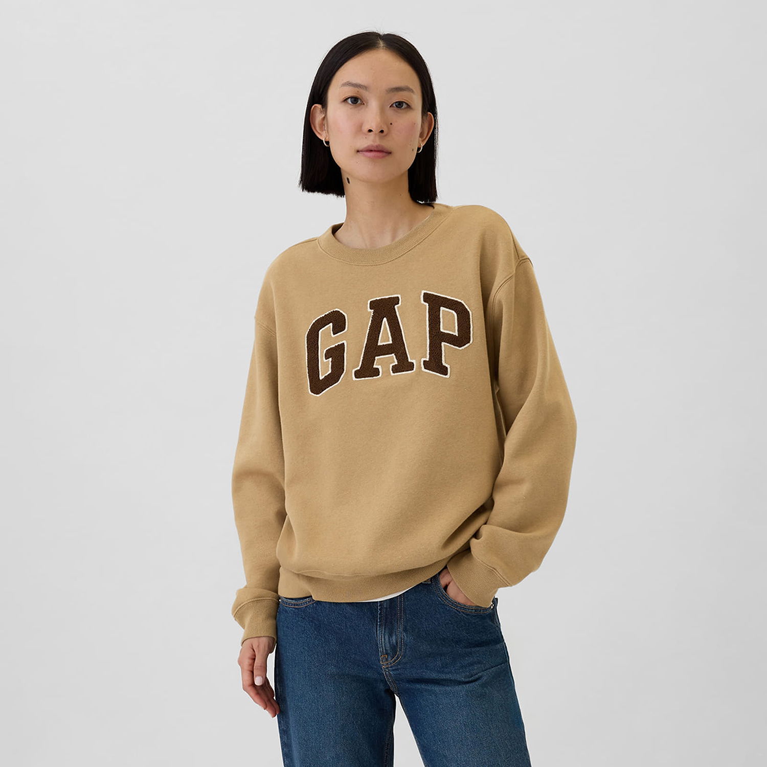 Суитчър GAP Logo Crew Mojave Бежово | 554936-33, 0