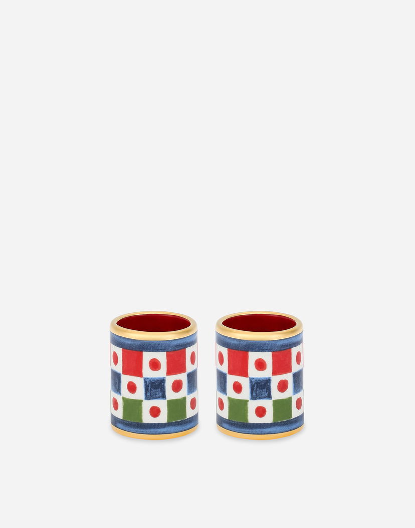 Свещи Dolce & Gabbana Set of 2 Large Porcelain Napkin Rings Многоцветен | TCGS06TCAEMUC029