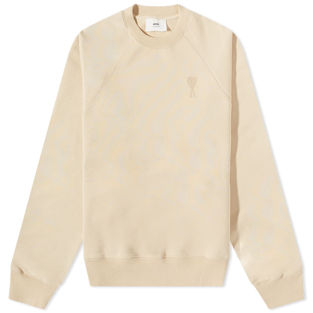 Суитчър AMI Tonal Small A Heart Crew Sweat Бежово | USW004-747-714, 0